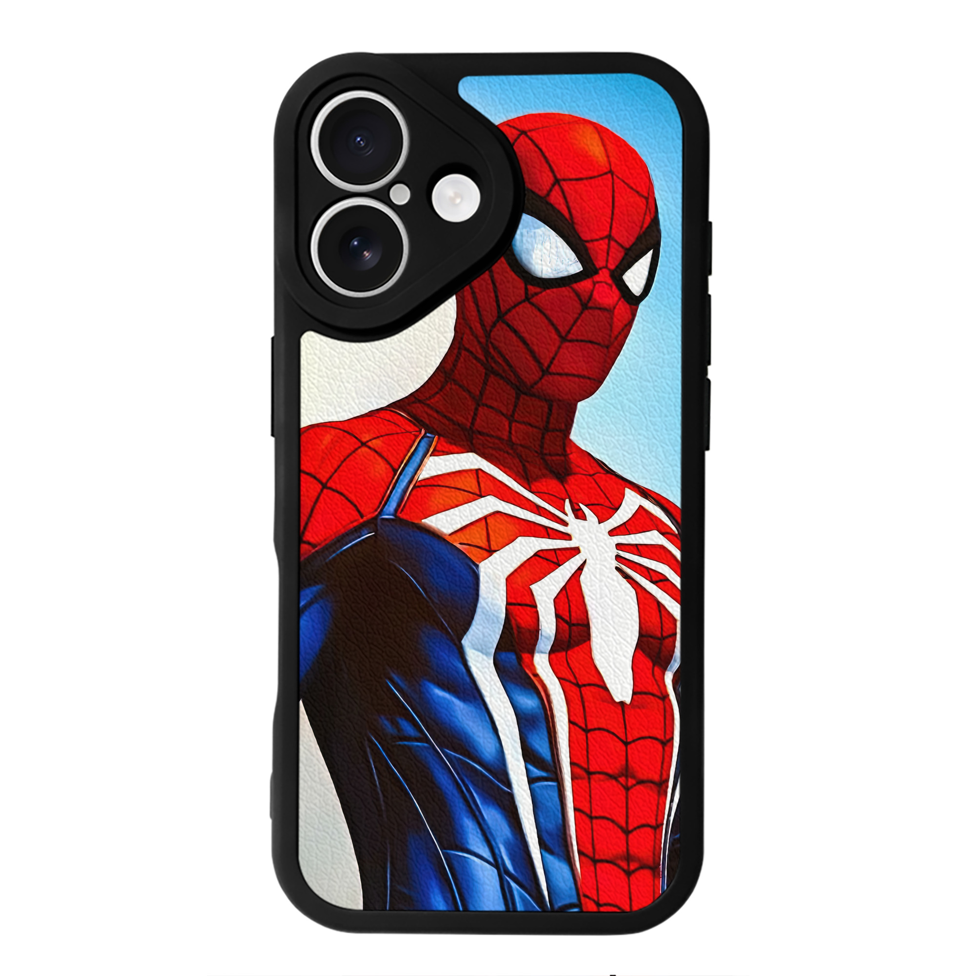 Spider Man スパイダーマン 【iPhone 16シリーズ対応】シリコンスマホケース（レザー調） 材質：シリコン
